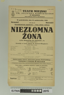 NIEZŁOMNA ŻONA (Czy Konstancja ma słuszność, The constant Wife)