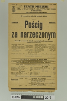 POŚCIG ZA NARZECZONYM