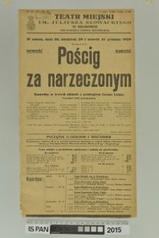 POŚCIG ZA NARZECZONYM