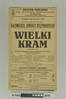 WIELKI KRAM (The apple cart)