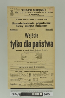 WEJŚCIE TYLKO DLA PAŃSTWA