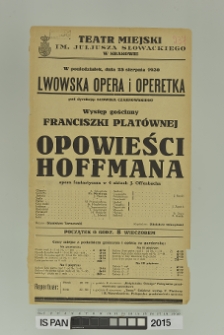 OPOWIEŚCI HOFFMANA