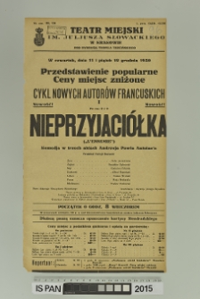 NIEPRZYJACIÓŁKA (L’Ennemie)
