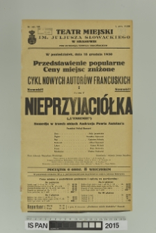 NIEPRZYJACIÓŁKA (L’Ennemie)