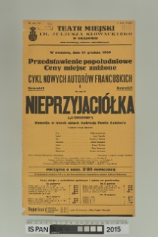 NIEPRZYJACIÓŁKA (L’Ennemie)
