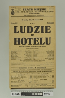 LUDZIE W HOTELU