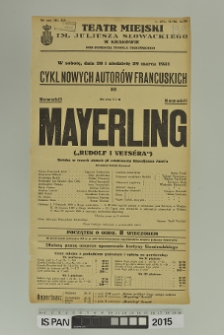 MAYERLING (Rudolf i Vetséra)