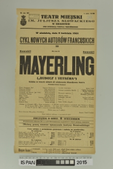 MAYERLING (Rudolf i Vetséra)