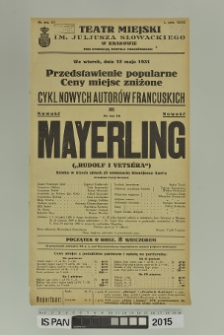 MAYERLING ( Rudolf i Vetséra )