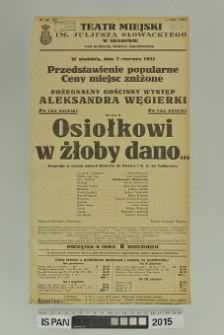 OSIOŁKOWI W ŻŁOBY DANO…