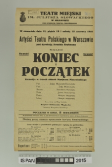 KONIEC I POCZĄTEK