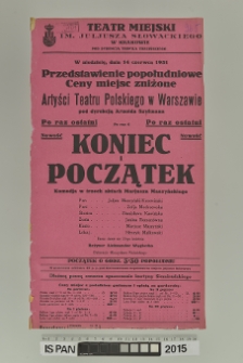 KONIEC I POCZĄTEK