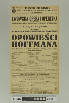 OPOWIEŚCI HOFFMANA