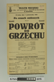 POWRÓT DO GRZECHU