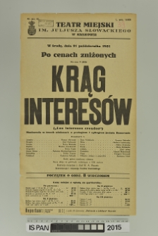 KRĄG INTERES&Oacute;W ( Los intereses creados )