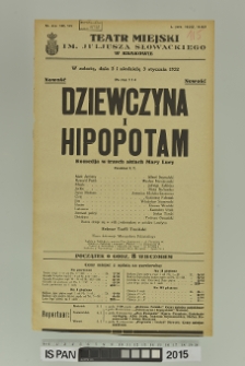 DZIEWCZYNA I HIPOPOTAM