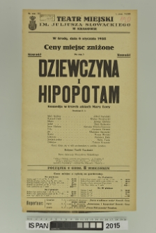 DZIEWCZYNA I HIPOPOTAM