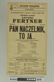PAN NACZELNIK, TO JA…