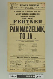 PAN NACZELNIK, TO JA…