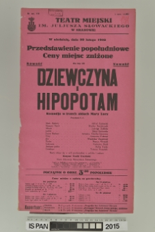 DZIEWCZYNA I HIPOPOTAM