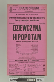DZIEWCZYNA I HIPOPOTAM