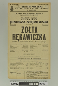 ŻÓŁTA RĘKAWICZKA