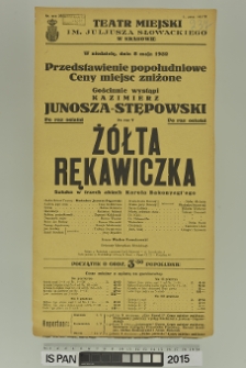 ŻÓŁTA RĘKAWICZKA