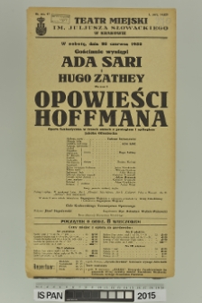 OPOWIEŚCI HOFFMANA