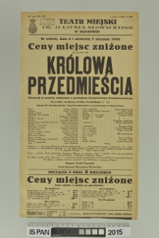 KRÓLOWA PRZEDMIEŚCIA