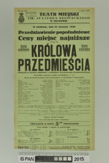 KRÓLOWA PRZEDMIEŚCIA