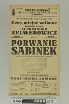 PORWANIE SABINEK