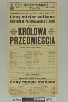 KRÓLOWA PRZEDMIEŚCIA