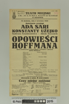 OPOWIEŚCI HOFFMANA