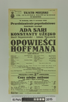OPOWIEŚCI HOFFMANA