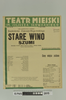 STARE WINO SZUMI