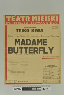 MADAME BUTTERFLY
