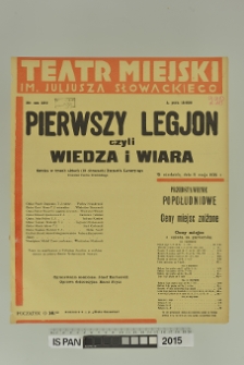 PIERWSZY LEGJON CZYLI WIEDZA I WIARA