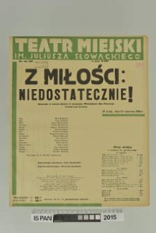 Z MIŁOŚCI : NIEDOSTATECZNIE !