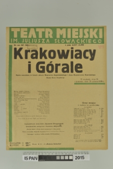 KRAKOWIACY I GÓRALE