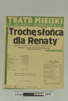TROCHĘ SŁOŃCA DLA RENATY Spółka z ograniczoną odpowiedzialnością