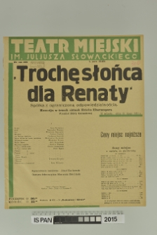 TROCHĘ SŁOŃCA DLA RENATY Spółka z ograniczoną odpowiedzialnością
