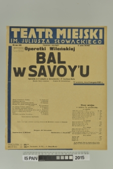 BAL W SAVOY'U