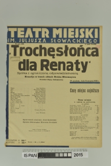TROCHĘ SŁOŃCA DLA RENATY Spółka z ograniczoną odpowiedzialnością