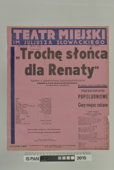 TROCHĘ SŁOŃCA DLA RENATY Spółka z ograniczoną odpowiedzialnością