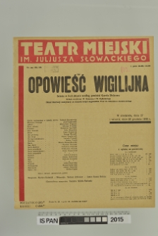 OPOWIEŚĆ WIGILIJNA