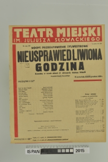 NIEUSPRAWIEDLIWIONA GODZINA