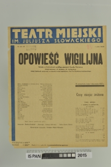 OPOWIEŚĆ WIGILIJNA