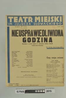 NIEUSPRAWIEDLIWIONA GODZINA