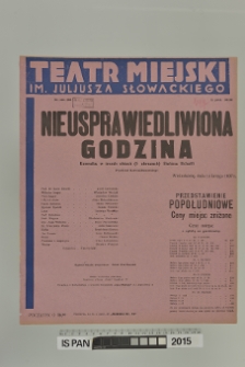 NIEUSPRAWIEDLIWIONA GODZINA