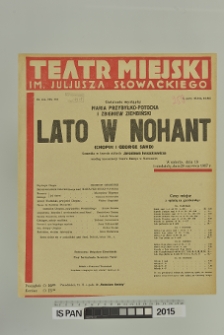 LATO W NOHANT ( Chopin i George Sand )